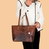 Tote Bag Crocodile Pattern Handbag