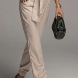 Fashion Simple Solid Color Tunic Pants