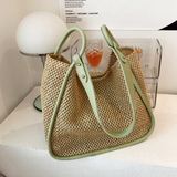 Personalized Contrast Color Summer Commuter Bag Shoulder Weave