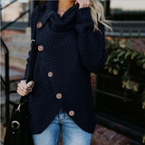 Pullover Button Long Sleeve Sweater