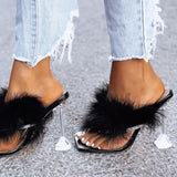 Plush and Fluff high heels