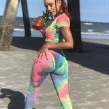Sports tie-dye suit