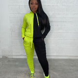 Contrast pleated ladies suit