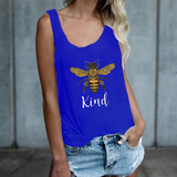 Ladies sleeveless bee kind vest