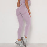 Knitted Peach Hip Tight Elastic Yoga Pants High Waist Quick-drying
