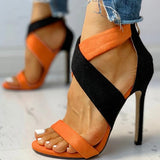 Fashion With Color Matching Sandals