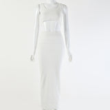 Summer Outfits Tank-Top Festival Long-Skirt