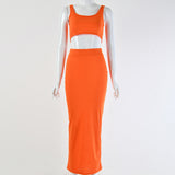 Summer Outfits Tank-Top Festival Long-Skirt