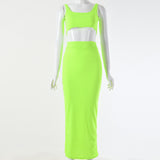 Summer Outfits Tank-Top Festival Long-Skirt