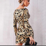 I gotta Go long sleeve low neck line form fitting