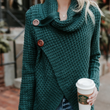 Pullover Button Long Sleeve Sweater