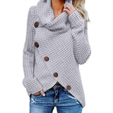 Pullover Button Long Sleeve Sweater