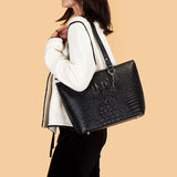 Tote Bag Crocodile Pattern Handbag