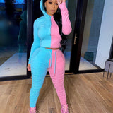 Contrast pleated ladies suit