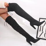 Over the knee plus fleece boots