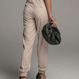 Fashion Simple Solid Color Tunic Pants