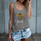 Ladies sleeveless bee kind vest