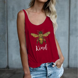 Ladies sleeveless bee kind vest