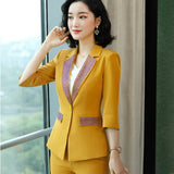 Suit Women Summer Thin New Temperament Yellow Small Suit