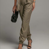 Fashion Simple Solid Color Tunic Pants