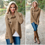 Pullover Button Long Sleeve Sweater