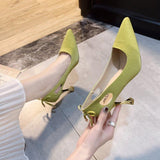 Shallow Mouth Pointed French Hollow High Heels