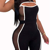 Sleeveless Short Mesh Rompers