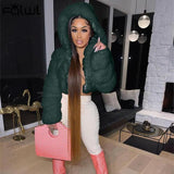 Hooded Faux Fashion Coats And Jackets