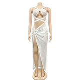 Cut-Out Crystal Glam Sequins Dress