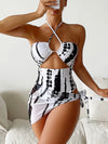 2 Pieces Swimwear One Piece Swimsuit  Cover Up Bathing Suit Push Up