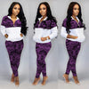 Two Piece Sets Casual Camo Print Long Sleeve Top  Cutout Pants Set Sweatpants Sweatshirt Sets