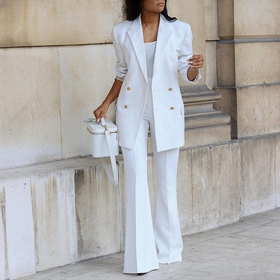 Full Sleeve Blazers Pants Suit Two Piece Set Office