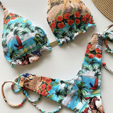 Bikinis Set  Push-Up Padded Swimsuit  Exquisite B