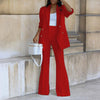 Full Sleeve Blazers Pants Suit Two Piece Set Office