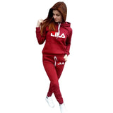 Two Piece Suits loving Print Hooded Sweatshirts Long Pants