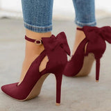 Women's bow stiletto heels