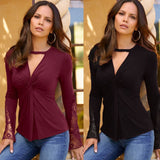 Lace Cut-Out Blouse