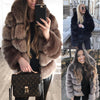 Long Sleeve Hooded Faux Fur Coat