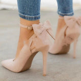 Women's bow stiletto heels
