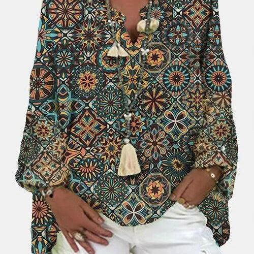 Curvy  V Neck Shirt