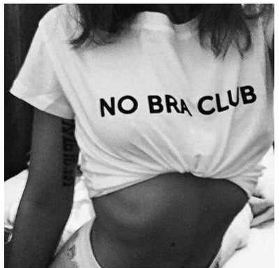 No Bra Club -  Crop Top T-shirt