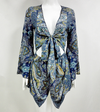 wind print jumpsuit shorts