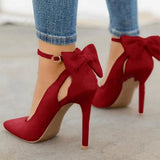 Women's bow stiletto heels