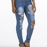 Ripped Denim Trousers