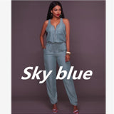 Slim-fit Casual Vest Wide-leg Jumpsuit