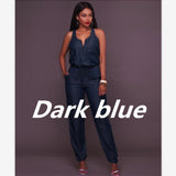 Slim-fit Casual Vest Wide-leg Jumpsuit