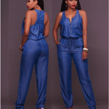 Slim-fit Casual Vest Wide-leg Jumpsuit