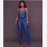 Slim-fit Casual Vest Wide-leg Jumpsuit