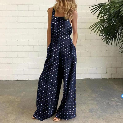 Lazy Day Wide Bottom Jumpsuit (Curvy Sizes)