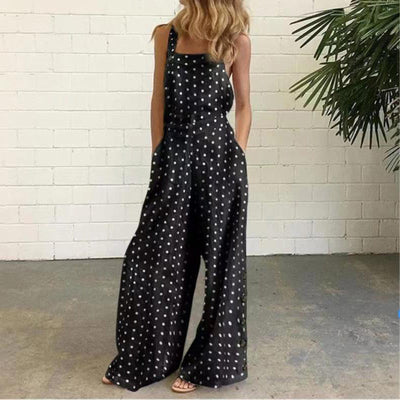 Lazy Day Wide Bottom Jumpsuit (Curvy Sizes)